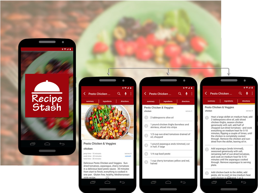 Recipe Stash App Mockup